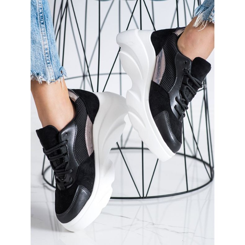 Seastar Baskets noires sur la plateforme 2