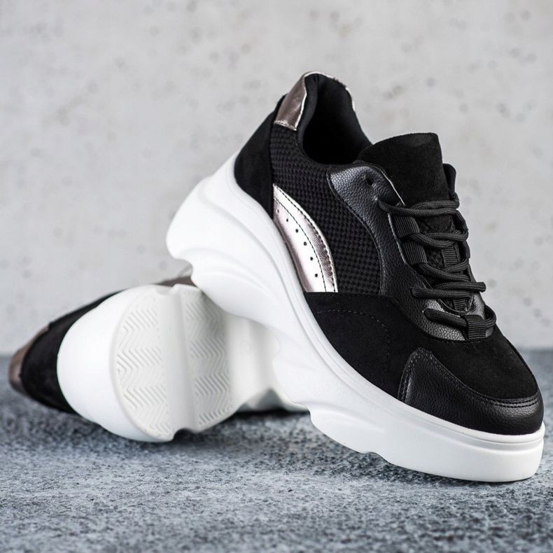 Seastar Baskets noires sur la plateforme le noir 1