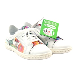 Chaussures fille fleurs Bartek 15524 blanche violet orange vert 4