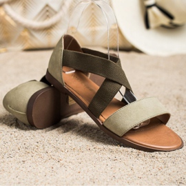 Sandales à enfiler confortables de Sergio Leone vert 2