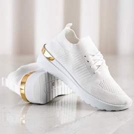 SHELOVET Baskets à enfiler confortables blanche 1 SHELOVET Baskets à enfiler confortables blanche 1