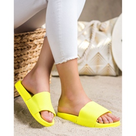 SHELOVET Pantoufles Néon jaune 3