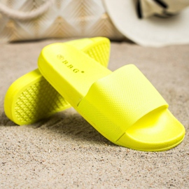 SHELOVET Pantoufles Néon jaune 2