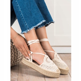 Seastar Espadrilles Nouées Sur La Plateforme beige 2 Seastar Espadrilles Nouées Sur La Plateforme beige 2