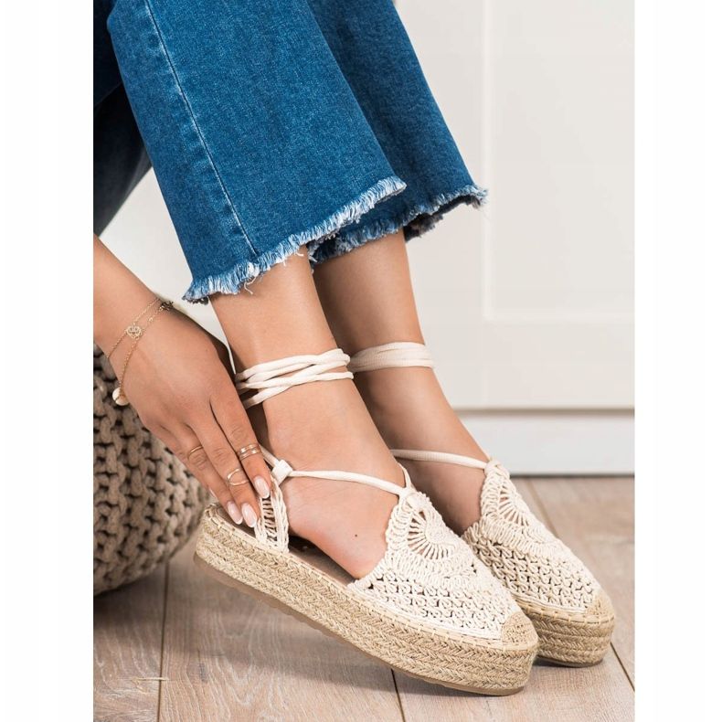 Seastar Espadrilles Nouées Sur La Plateforme beige 2