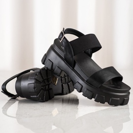 Seastar Sandales noires sur la plateforme de mode le noir 1