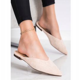 Seastar Pantoufles en suède Spitz beige 1