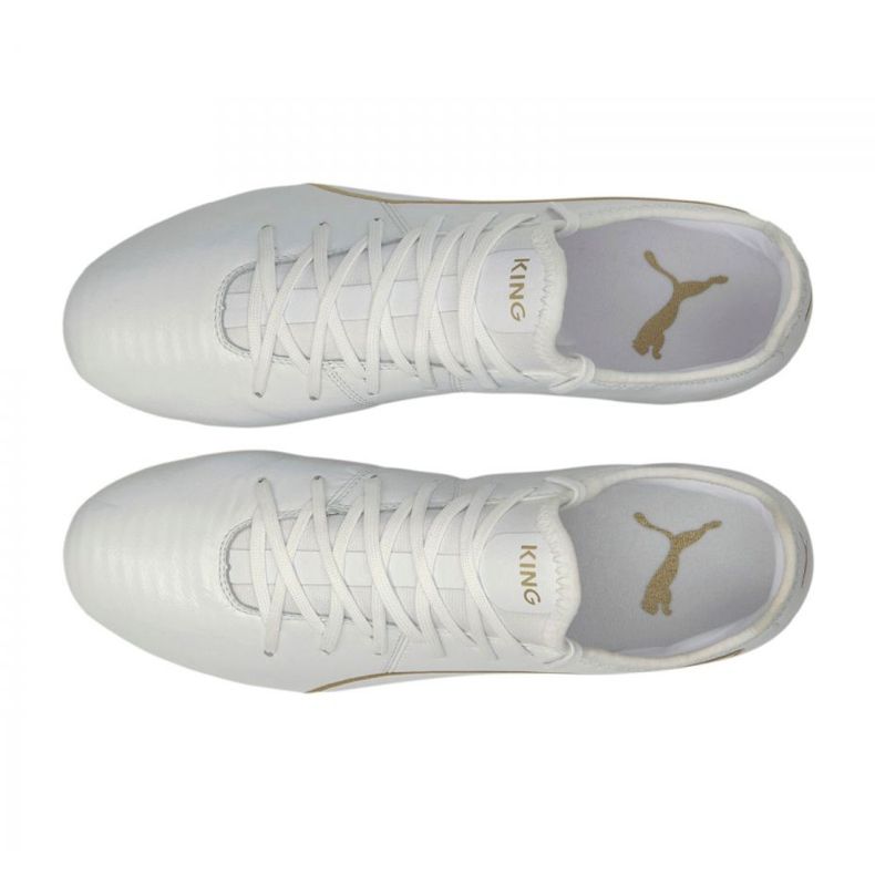 Chaussures de foot Puma King Pro M Fg 09 blanche blanche 2 Chaussures de foot Puma King Pro M Fg 09 blanche blanche 2