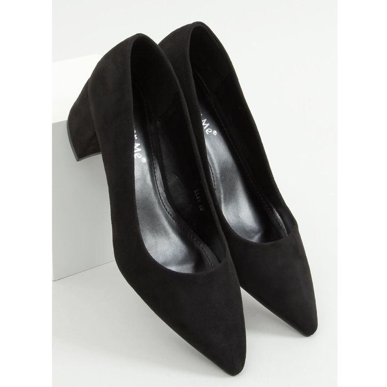 Escarpins noirs à talons bas noir LL81 Noir le noir 1