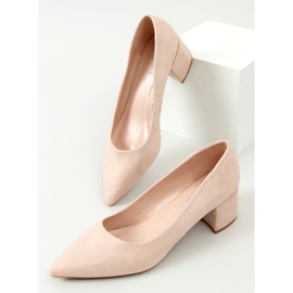 Chaussures à talons bas beige LL81 Beige 1