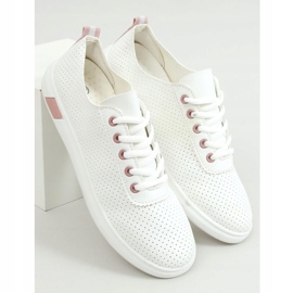 Baskets femme blanches et roses LA42 Pink Ii Quality 1