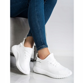 Marquiz Baskets en textile blanche 2