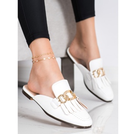 Seastar Pantoufles élégantes avec ornement blanche 1 Seastar Pantoufles élégantes avec ornement blanche 1