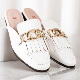 Seastar Pantoufles élégantes avec ornement blanche 2 Seastar Pantoufles élégantes avec ornement blanche 2