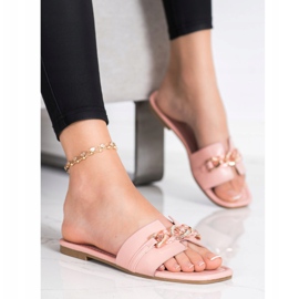 Renda Pantoufles élégantes avec ornement rose 1