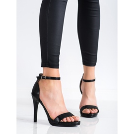 Renda Sandales classiques sur un talon haut le noir 2