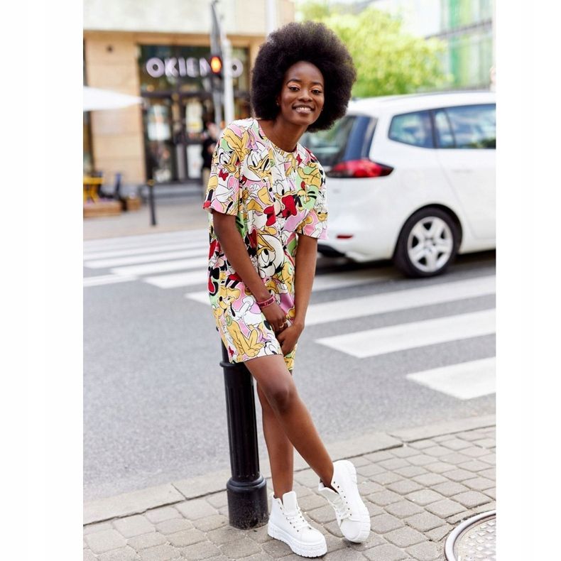 Baskets hautes pour femmes sur une plate-forme blanche Manhattan 2