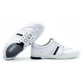 Joker Chaussures casual en cuir pour hommes 521/2 blanc 1