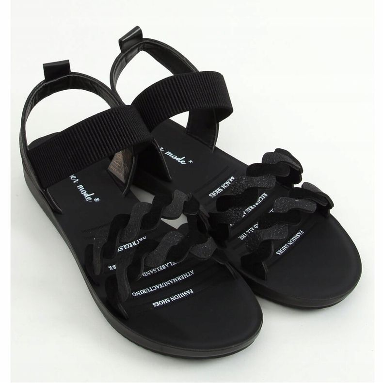 Sandales noires pour femmes 446 Noir le noir 1