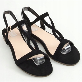 Sandales en daim noir Z5721 Noir le noir 1