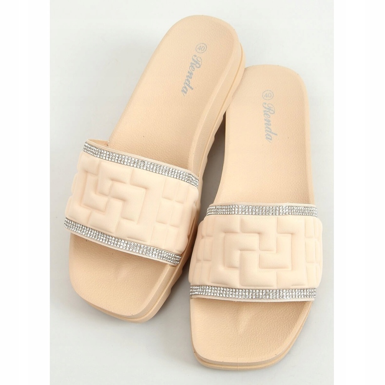 Chaussons femme beige 35-211 Beige 1