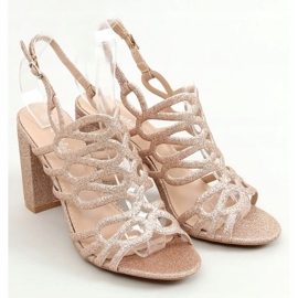 Sandales à talons champagne 5099 Champagne rose doré 1