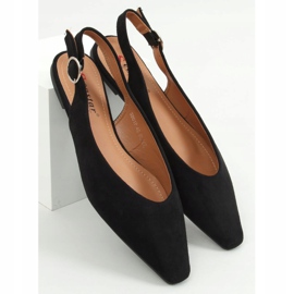 Ballerines noires à talons ouverts SD01P Noir le noir 1