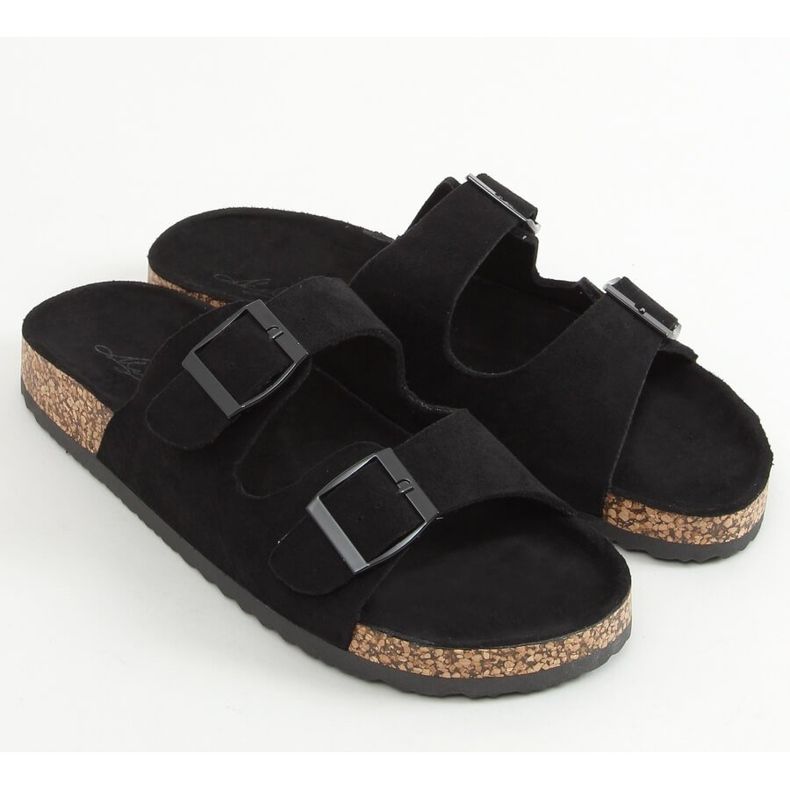 Chaussons liège noir MS10005 Noir le noir 1