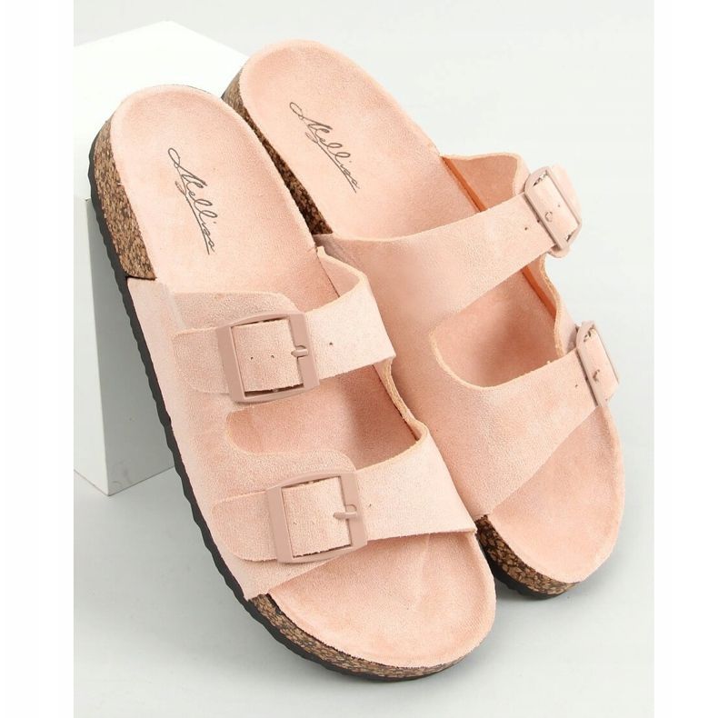 Chaussons liège rose MS10005 Nude 1
