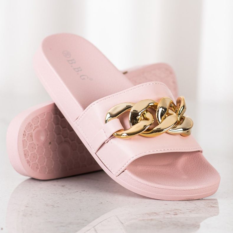 SHELOVET Chaussons Roses Avec Ornement 2