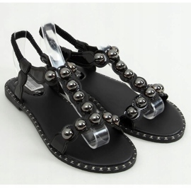 Sandales femme noires M6P111-1 Noir le noir 1