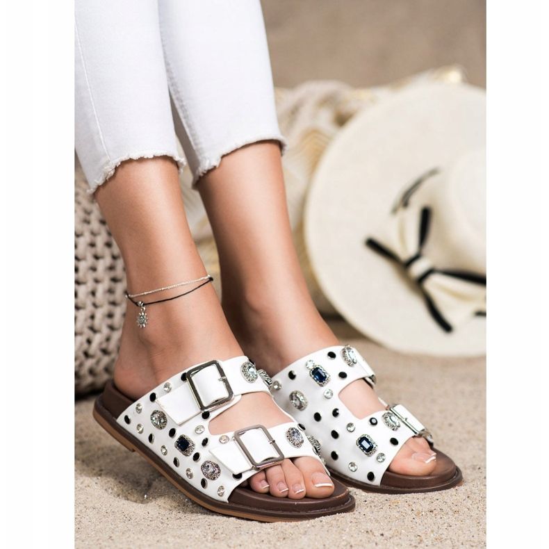 Seastar Tongs à la mode avec cristaux blanche 1