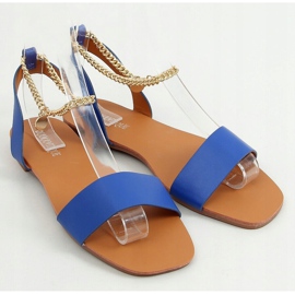 Sandales avec une chaîne Bleuet HY23-11 Bleu 4