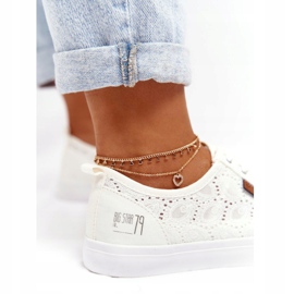 Baskets à lacets pour femmes Big Star W274925 Blanc blanche 5