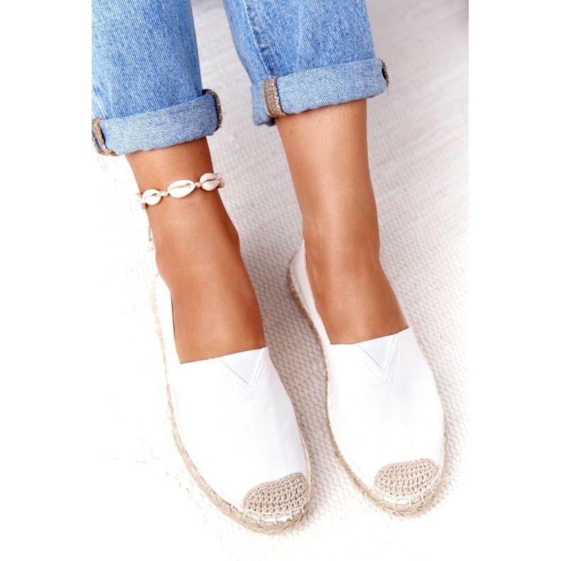 Espadrilles Sur Semelle Tressée Big Star HH274493 Blanc beige blanche 5