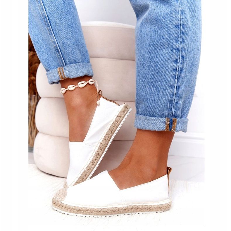 Espadrilles Sur Semelle Tressée Big Star HH274493 Blanc beige blanche 4