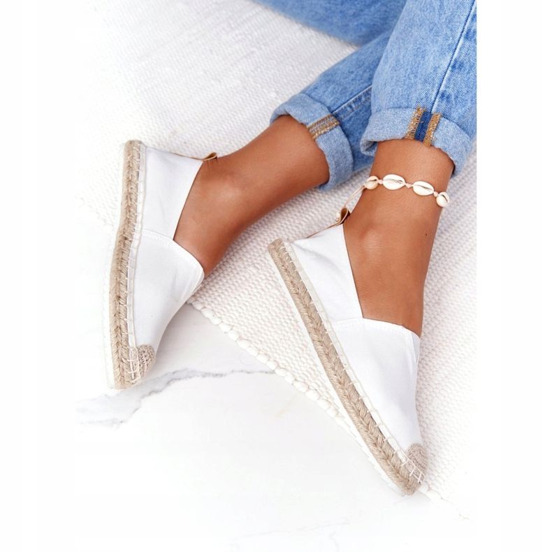 Espadrilles Sur Semelle Tressée Big Star HH274493 Blanc beige blanche 1