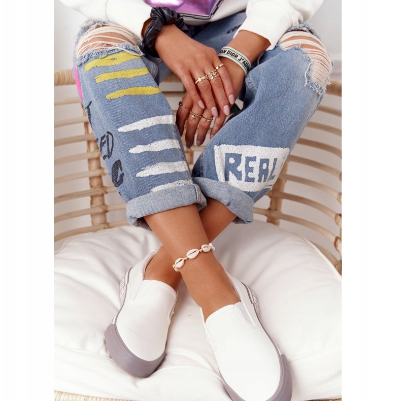 Baskets Femme Slip-on Big Star HH274007 Blanc blanche 5 Baskets Femme Slip-on Big Star HH274007 Blanc blanche 5