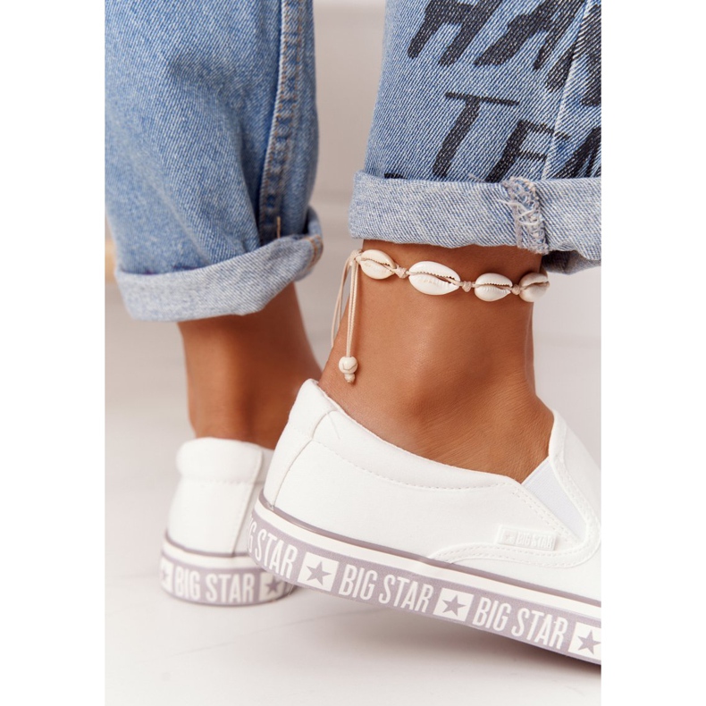 Baskets Femme Slip-on Big Star HH274007 Blanc blanche 3 Baskets Femme Slip-on Big Star HH274007 Blanc blanche 3