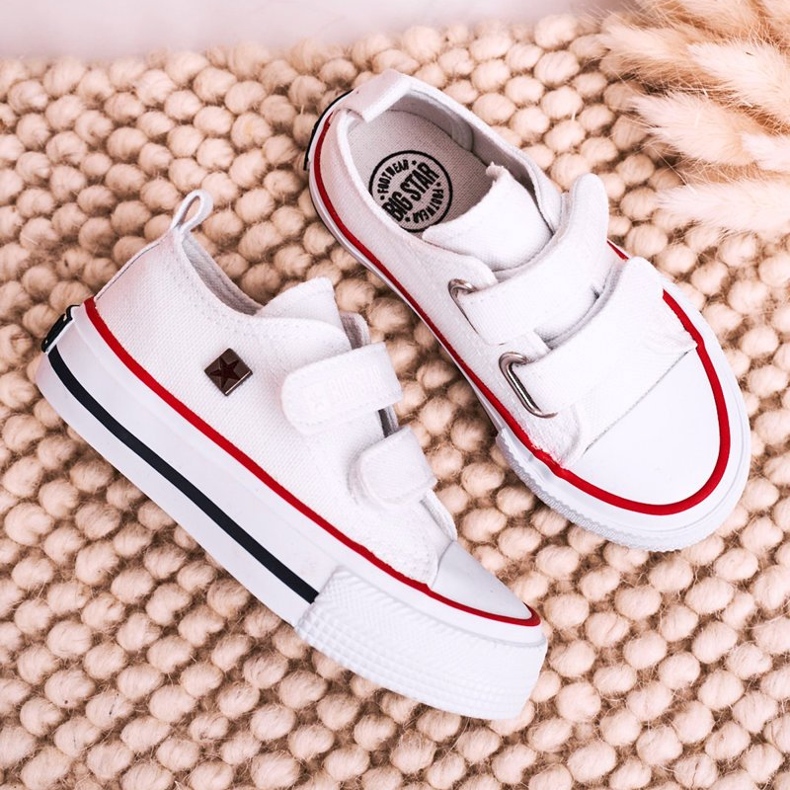 Baskets Basses Enfant Avec Velcro Big Star HH374095 Blanc 6
