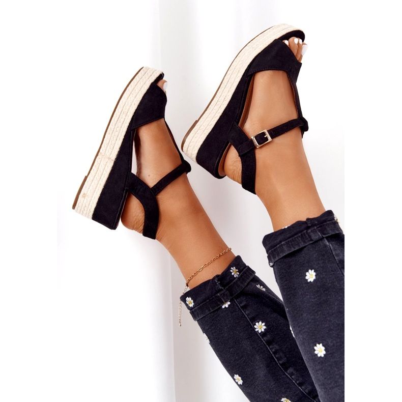 PG1 Sandales compensées noires Graciosa 9R93 Noir le noir 5