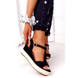 PG1 Sandales compensées noires Graciosa 9R93 Noir 3