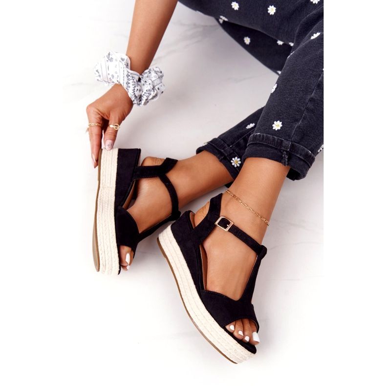 PG1 Sandales compensées noires Graciosa 9R93 Noir le noir 1