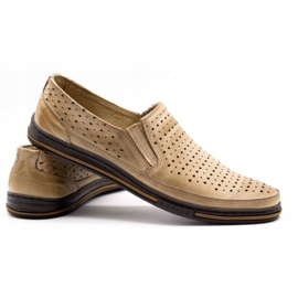Polbut Chaussures ajourées homme 2107P, beige 3