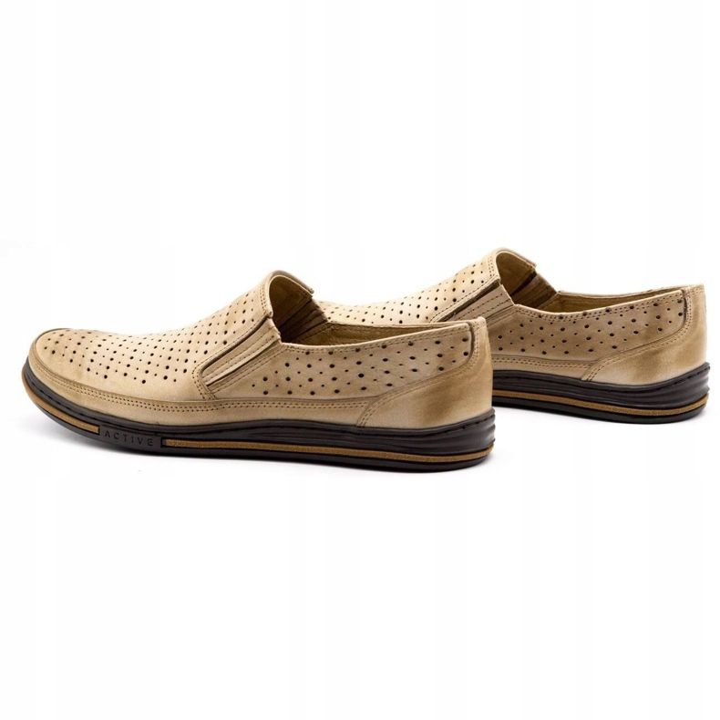 Polbut Chaussures ajourées homme 2107P, beige 6