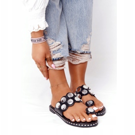 PS1 Chaussons En Eco-cuir Avec Jets SK78P Noir Ava argent 4