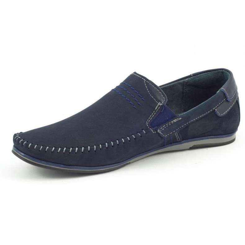 KOMODO Mocassins cuir homme 876 bleu marine 1