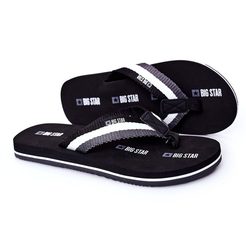 Tongs noires pour hommes Big Star HH174828 1