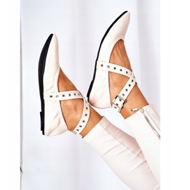 Ballerines Pliantes Cuir Lu Boo Beige 1
