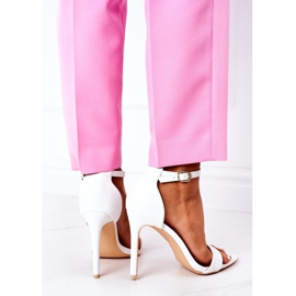 Sandales Élégantes Sur Un Talon Haut Lu Boo Blanc blanche 2